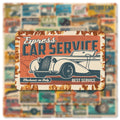 54PCS Luxury cool memories bronzing historic poster retro racing car sticker