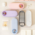 Custom Cartoon Large Capacity Double Portable Pencil Case Cute Stationery for Children Desktop & Drawer Organizer