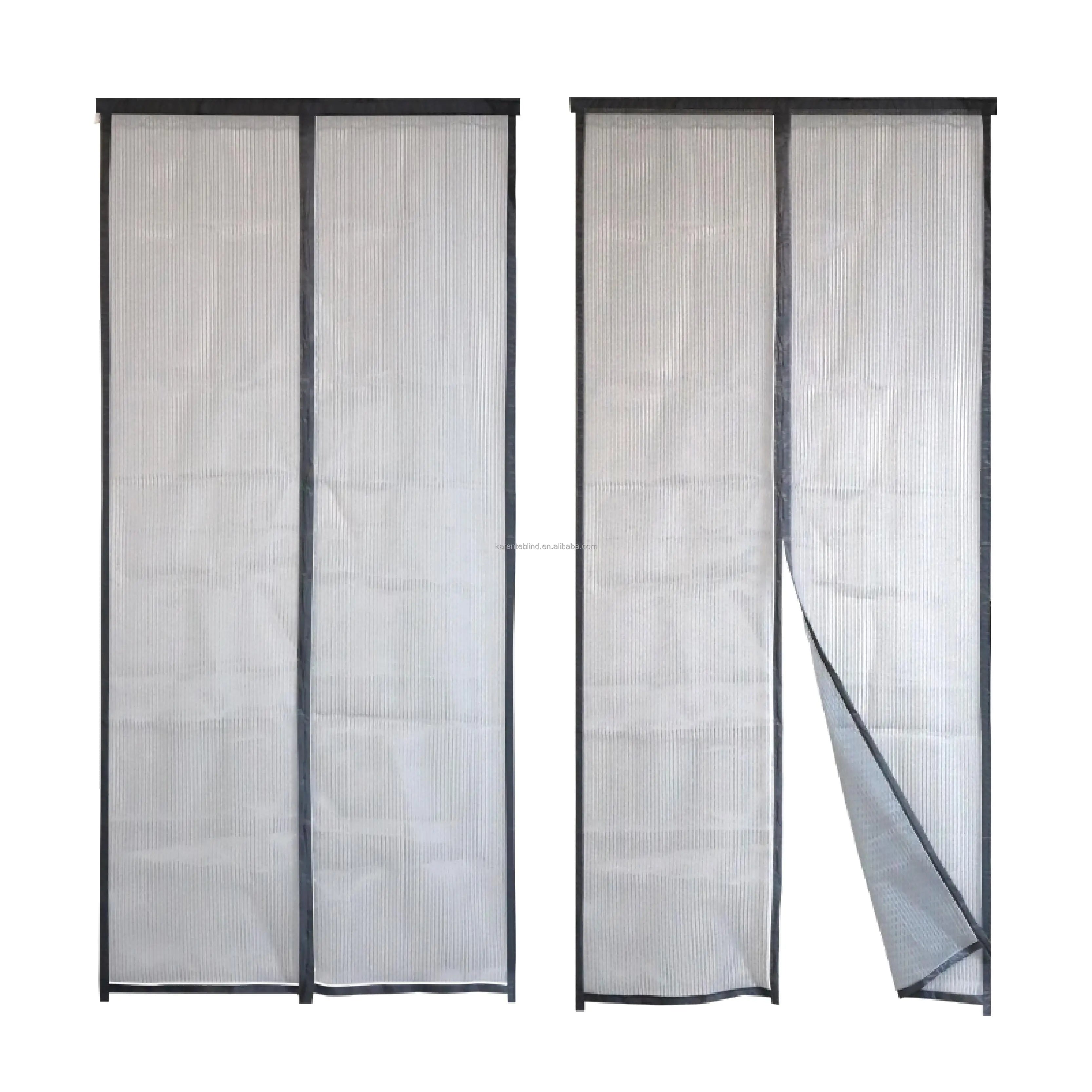 Magnetic Built-In Door Screen Mesh Blinds with Plain Design Insect Protection Waterproof Features
