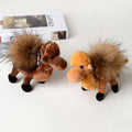17CM Soft Standing Alpaca Stuffed Plush Camel Toy Key Chain Camel Stuffed Animal Toys Plush Key Chains for Woman Kids Bag Charms