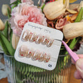 Handmade Custom ABS 10pcs Short Oval Ombre French Soft Gel Design Wave Point Press on Nails Finger Reusable