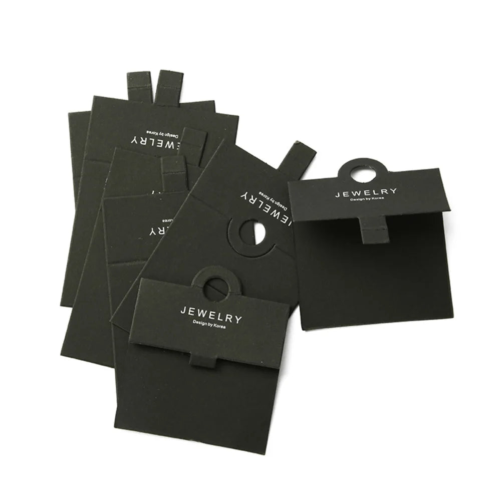6x6CM Black Color Jewelry Holder Ring Display Packing Card