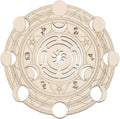 12" Hecate's Wheel Ancient Greek Wood Wall Art Moon Goddess Symbol Wiccan Home Decoration for Yoga and Meditation