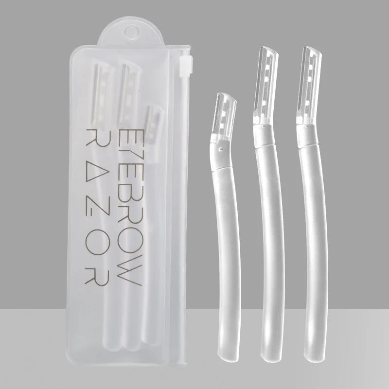 3pcs Professional Dermaplaning Tool Facial Razor Eyebrow Razors Grooming Shavers Trimmer