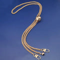 120cm 47'' DIY Bag Strap Metal Chain With Adjustable Bead Ball Buckle Replacement Purse Chain Shoulder Bag Handbag Straps