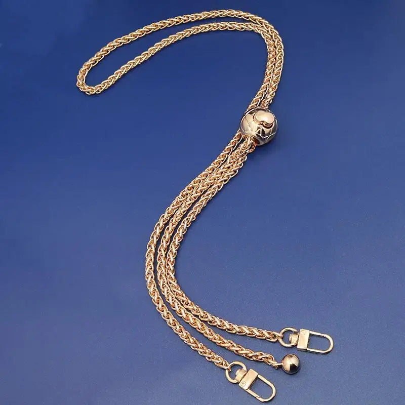 120cm 47'' DIY Bag Strap Metal Chain With Adjustable Bead Ball Buckle Replacement Purse Chain Shoulder Bag Handbag Straps