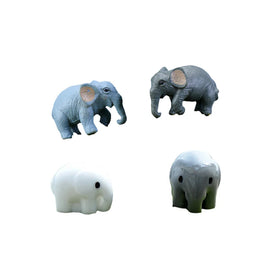 Oem Odm Support Cartoon 3d Artificial Small Elephant Statue Diy Decorative Resin Craft