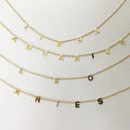 Stainless Steel Custom Letter Gold Plated Classic Engagement Wedding Initial Name Plate Necklace Personalised for Women