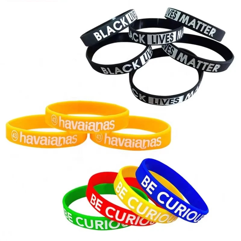 Hot Selling High End Silicone Bracelets Advertising Gift Adjustable Silicone Wristband