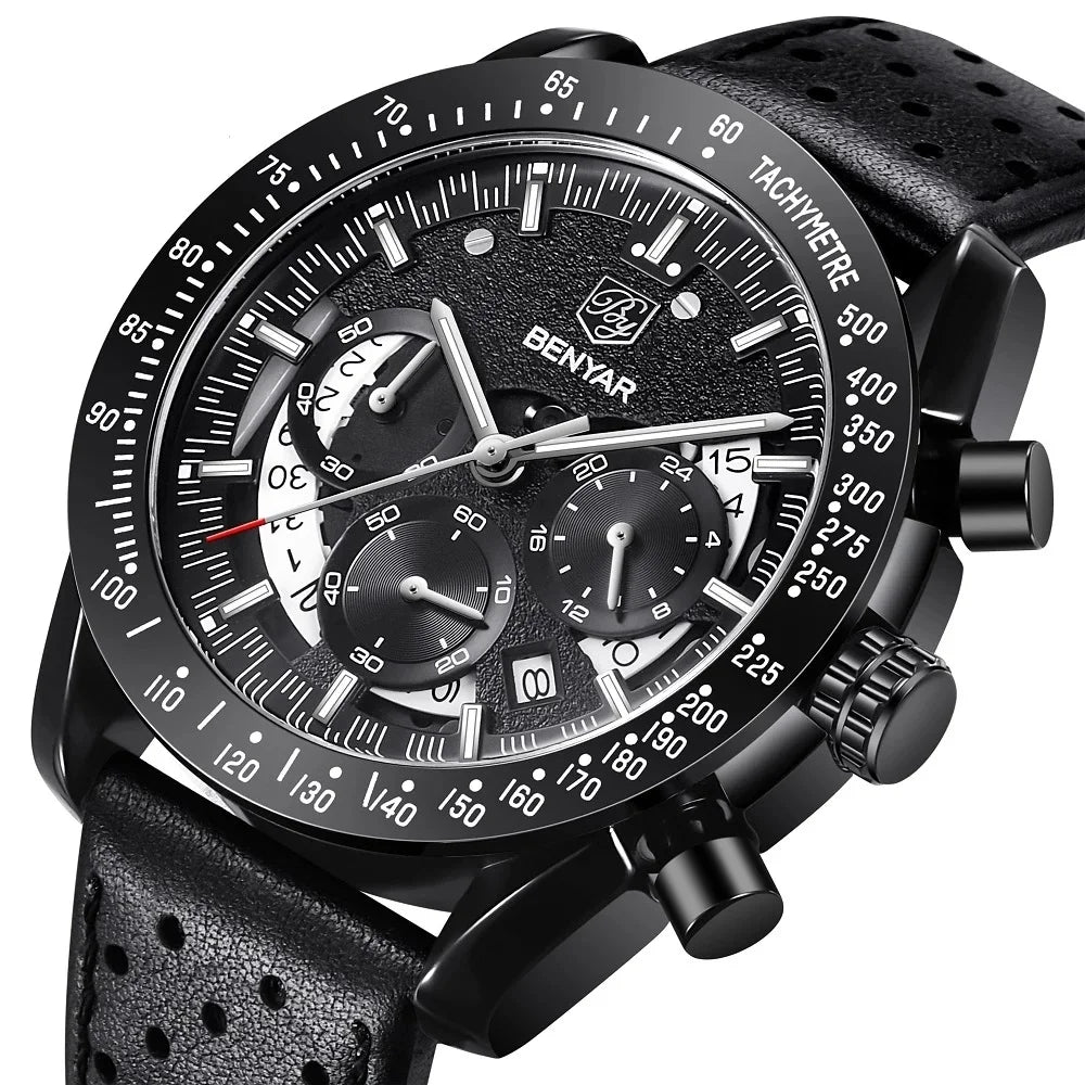 BENYAR Watch 5120 Men Luxury New Quartz Watch Fashion Chronograph Reloj Hombre Sport Clock Male Hour Relogio Masculino