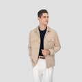 MTM Custom Casual Hunting Suede Jacket Turn-Down Collar Zipper Closure Solid Pattern Spring Season ODM Supply Dyed Processing