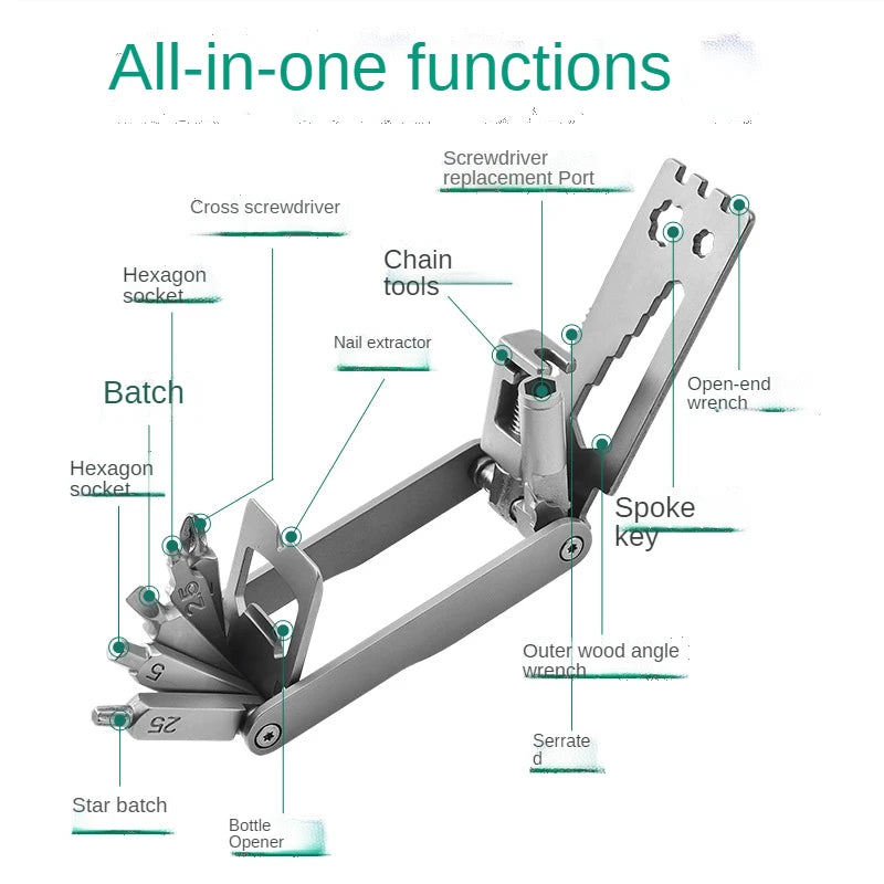 Steel Bike Tool Wrench Herramientas Bicicleta Road Mtb Bike Portable Cycling Multi Bicycle Repair Tools