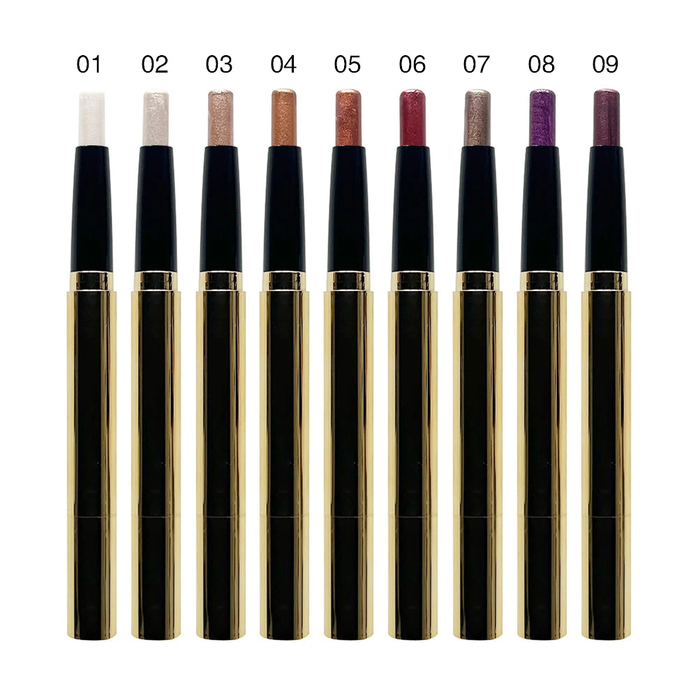 Shimmer Glitter Eyeshadow Stick Waterproof & Long-Lasting Eye Brightener Highlighter Pencil Crayon Makeup