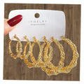 Punk Retro Style Hoop Earrings Set for Women Jewelry