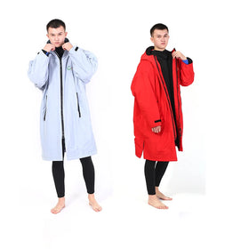 Waterproof Warm Fleece Lined Changing Robe - Quick-Dry for Adults & Kids | Surf Water Sport Beach | Custom Embroidery