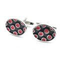 Wholesale Elegant Polka Dots Enamel Cufflinks Men Custom Fashion Accessory Suit Shirt Wedding Tuxedo Trendy Jewelry Tie Clips
