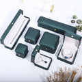 Elegant Luxury Mini PU Leather Jewelry Packaging Box Crown Decoration Solid Color Velvet PC Jewelry Storage Ring Boxes 100 Pcs