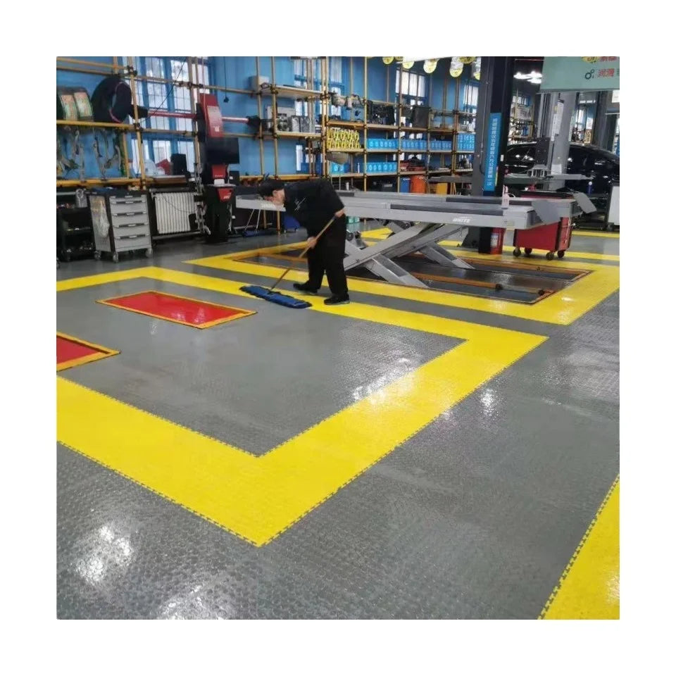 Factory Price Plastic Interlocking Drainage Garage Floor Tiles /Car Repair Workshop /Warehouse Industrial Flooring Tiles