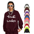 Autumn and Winter Fashion Brand Men's Sportswear Loose Fit Wool Lining Oversized Thick Printed Pattern Novel and Fashionable