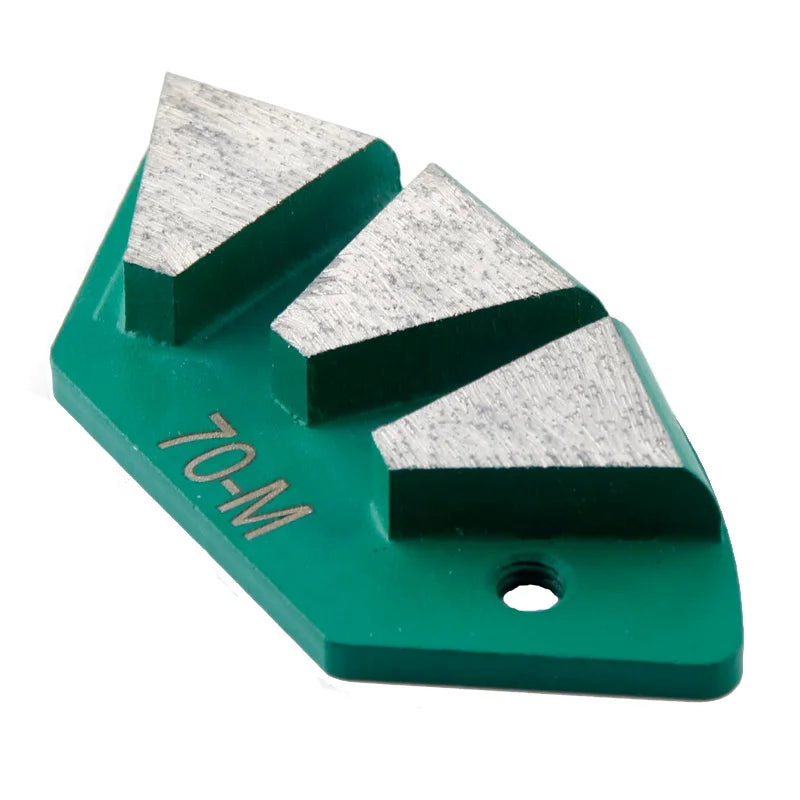 New Design Casanni Metal Bond Machine Trapezoid With One Hole 3 Single Arc Diamond Segments Concrete Floor Grinding Tool