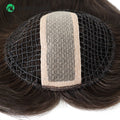 16" Real Chinese Cuticle Human Hair Topper Free Part Silk Base Integration Fish Net Toupee for Women 6x6.5