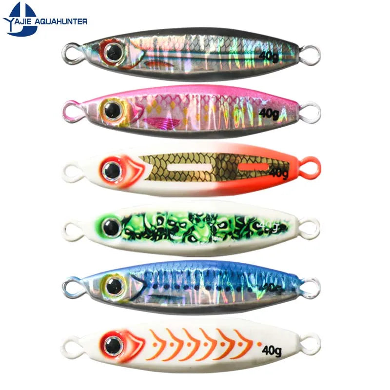 20g 30g 40g 60g 80g Metal Casting Jigging Lure Luminous Fishing Lure Jig