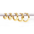 Simple Plain Gold Rose Gold Silver  Miniimalist  925 Sterling Silver Huggie Earring Trendy