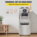 Czech Poland Germany Warehouse 2450W Commercial Soft Ice Cream Machine High Productivity 3 Flavors PreCooling Night Auto Clean