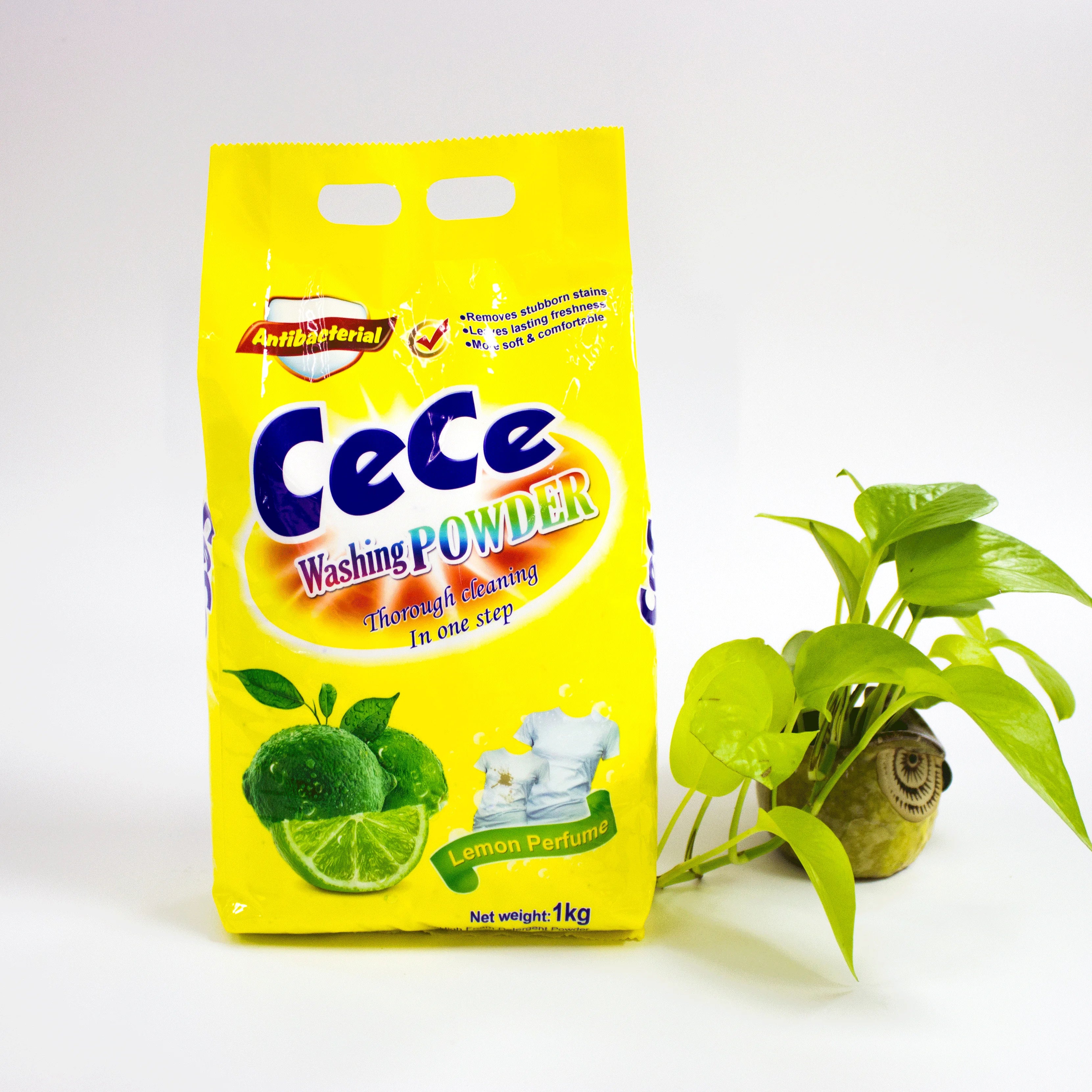 Wholesale Eco-Friendly Disposable Lemon Scent Laundry Detergent Powder for Apparel