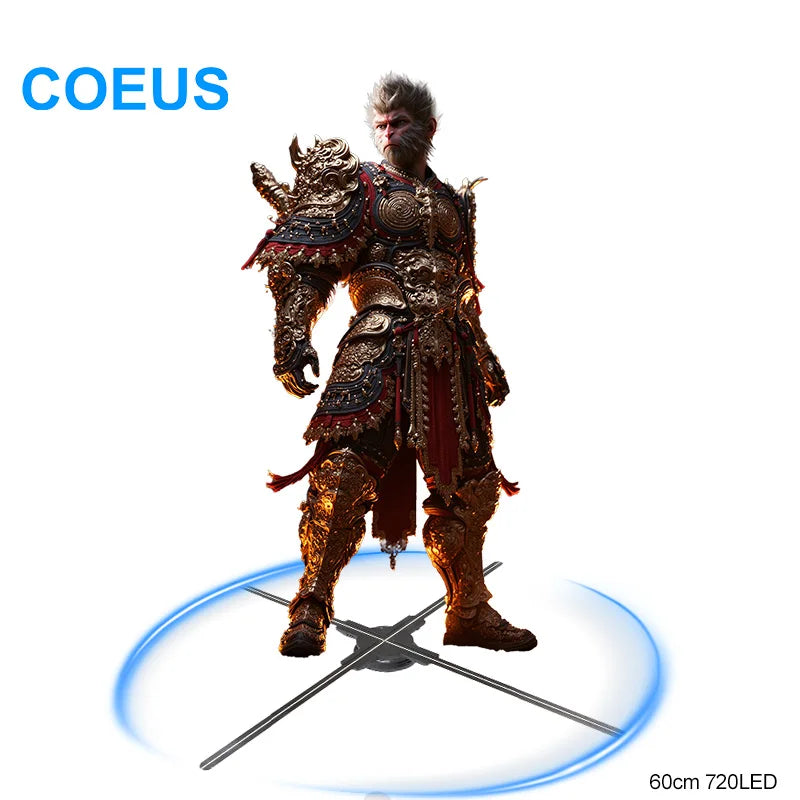 COEUS 60cm Indoor LED Advertising Display Best New ODM Holographic Fan Naked Eye Stereo Equipment Cheap Hologram