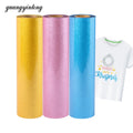 PU Glitter Heat Transfer Vinyl Distressed Htv Vinil Iron on Vinyl Sheets for oracle Heat Transfer Paper Pastel for Shirt