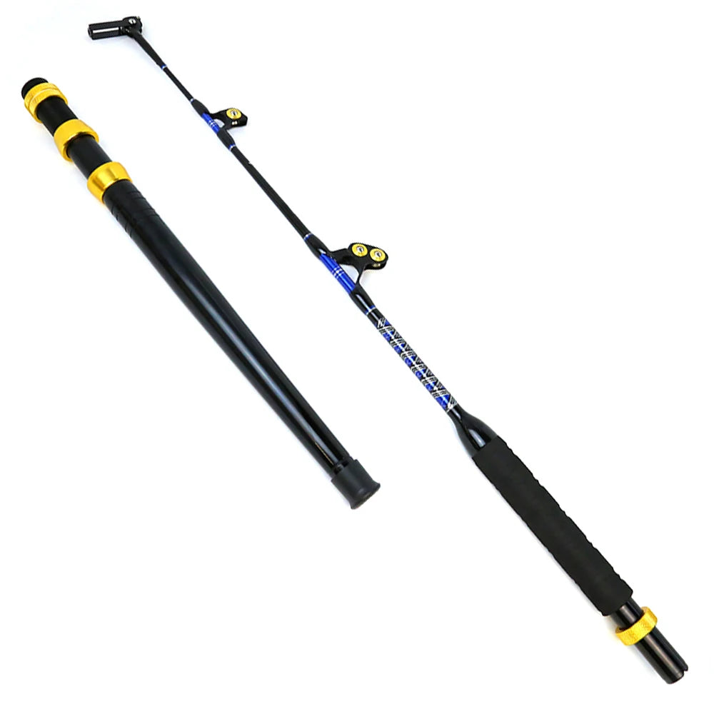 Blue Spear 130LBS Saltwater Fishing Rod Swivel Tip 1.5m Fiberglass Big Game Trolling Fishing Rods