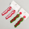Popular Merry Christmas Casual Party Jewelry Custom Letters Holiday Accessories Trendy Acrylic Drop Earrings for Women Xmas Gift