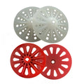 50mm White Plastic Plain Finish GB Standard EIFS Stucco Washers Fasteners with M4 Screws for External Thermal Insulation System