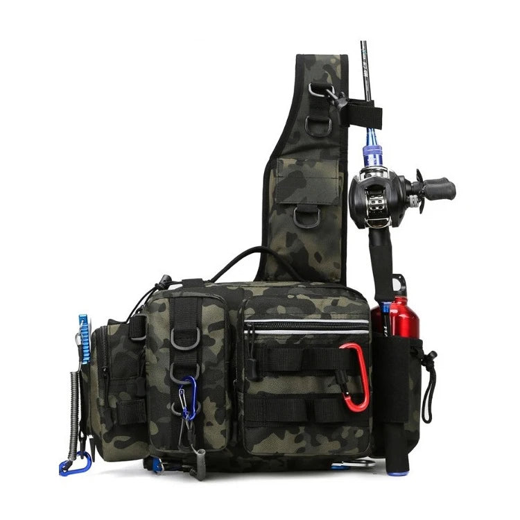 Multifunctional Fishing Tackle Bag Outdoor Shoulder Bag Waist Pack Large Capacity Waterproof Fishing Bag