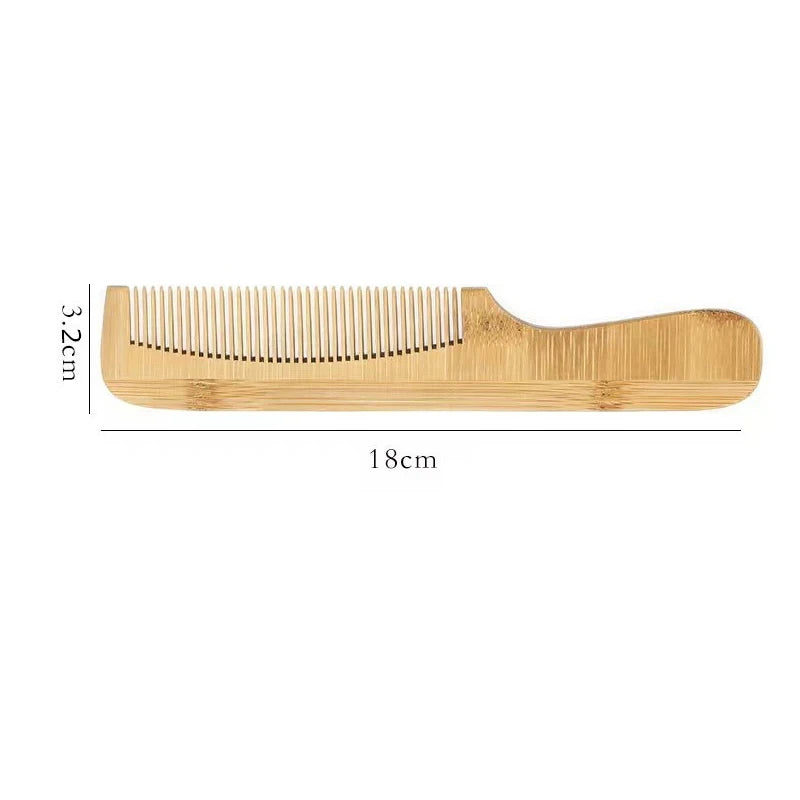Custom Logo Hair Detangling Comb Hair Combs Natural Bamboo Hairbrush