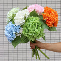 DREA Luxury Large White Blue Real Touch Hydrangeas Flower 176 Petals Artificial Flowers Hydrangea for Wedding