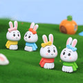 3D Miniature Rabbit Doll Terrarium Micro Landscape Decoration Car Accessories
