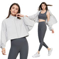 Custom Logo Adjustable Anti Uv Loose Zip up Sports Long Sleeve Jackets Workout Women Yoga Tops Jackets