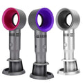 Summer Hot Selling Portable USB Mini Bladeless Hand Stand Fan with Mobile Phone Support ABS Material Cooling Handle