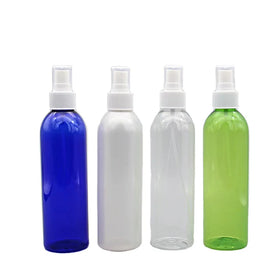 Factory Direct Sale 250ml Transparent PET Plastic Cylinder Spray Bottle with Pump Sprayer Screen Printing for Perfume Liquid