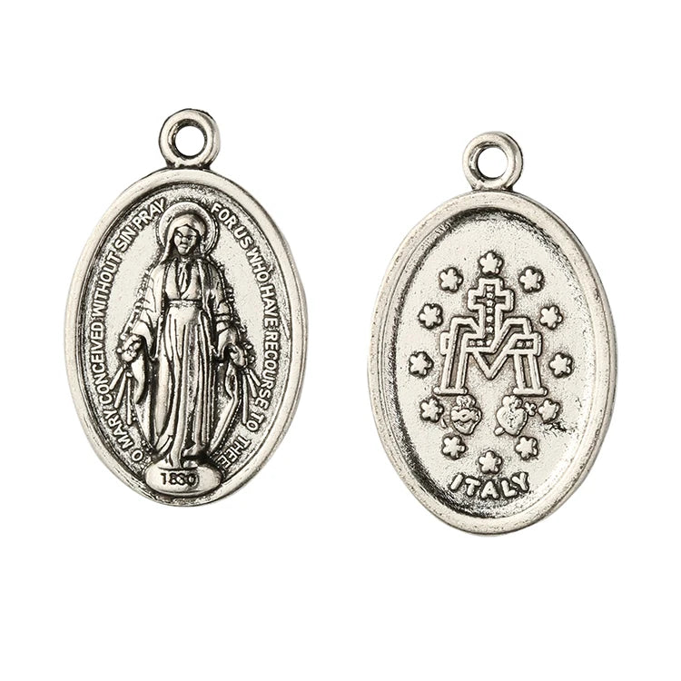 Religious Catholic Saints Medal Jesus Benedict Guardian Angel St Michael Holy Family Metal Charm Pendant 25*16mm