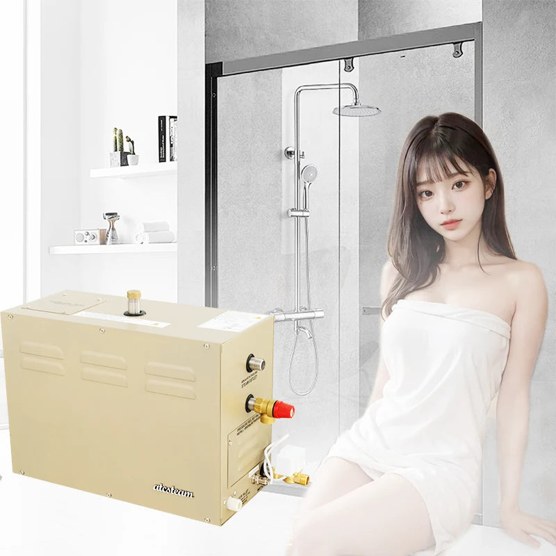 ATCSTEAM 6KW Modern Stainless Steel Portable Sauna Steamer Wet Steam Generator for Home Use