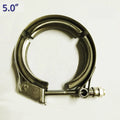 1.5-6.0'' Stainless Steel Quick Release V Band Clamp Quick Open Clamp Metal Clench Nut Exhaust Pipe Clamp