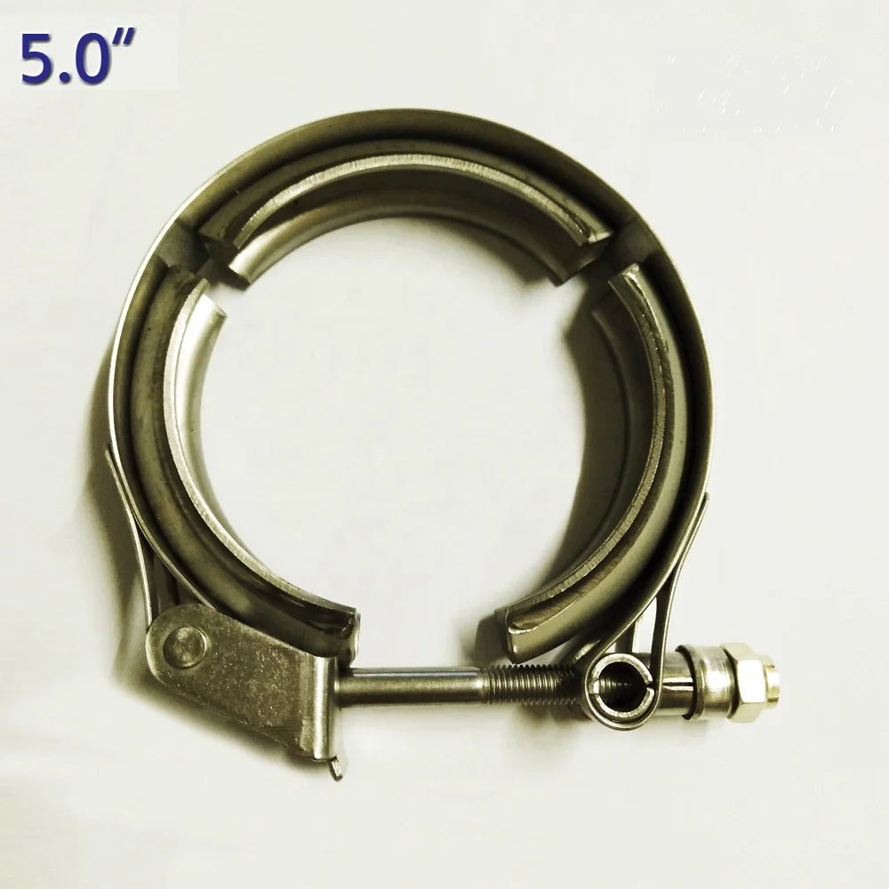 1.5-6.0'' Stainless Steel Quick Release V Band Clamp Quick Open Clamp Metal Clench Nut Exhaust Pipe Clamp