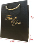 Luxury Paper Bag 18x8x25 Luxury Moisture Proof Custom Black Paper Gift Bag Packaging Bags Paper with Thank You