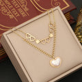 Wholesale Fashion Stainless Steel Heart Pearl Pendant Necklace Bracelet Earring Lady Wedding Party Jewelry Set