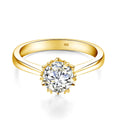 2025 Trends Fine Jewelry Bridal Gift Snowflake Design Woman 1.5 Carat Moissanite Sterling Silver Prong Set Engagement Rings
