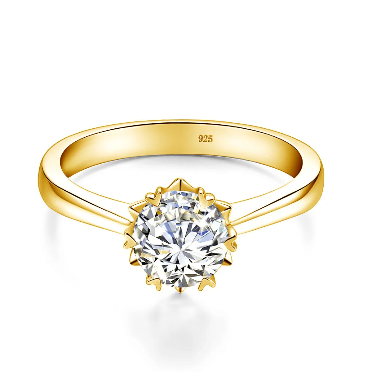 2025 Trends Fine Jewelry Bridal Gift Snowflake Design Woman 1.5 Carat Moissanite Sterling Silver Prong Set Engagement Rings