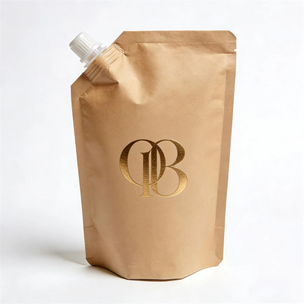 BPA Free Refillable Customized Packaging Bag Pouches Stand up Spout Recycled Plastic Liquid Pouch With Spout MegaBDM